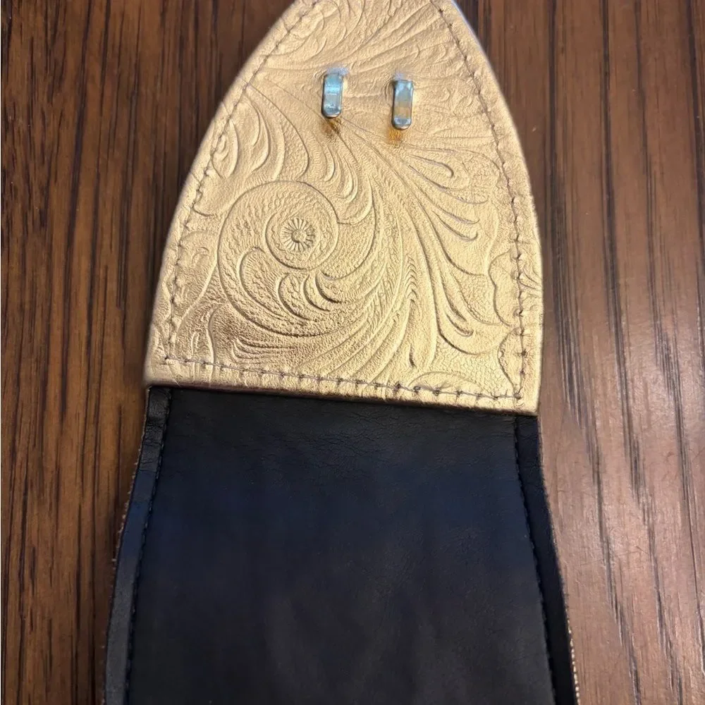 Sharon Burch Gold Embossed Women's statement Belt